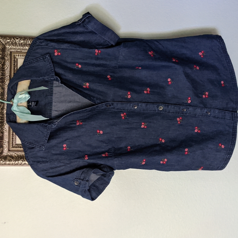 ❤️M, Karen Scott (Macy's) denim with flowers top